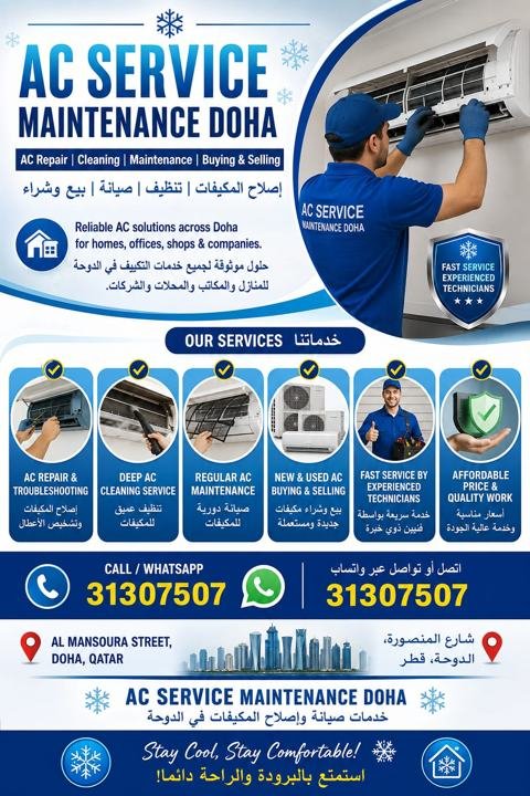 AC Service Maintenance Doha — repair, cleaning, maintenance, buying and selling